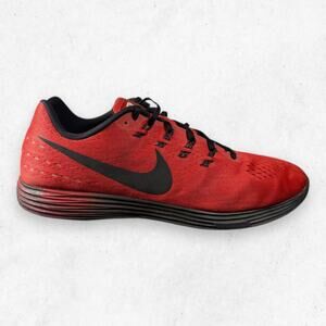 Nike iD Custom Flyknit Running Shoe Men's 14W Red Black 843150-991